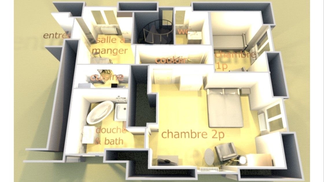 Chateau appartement Montigny - map